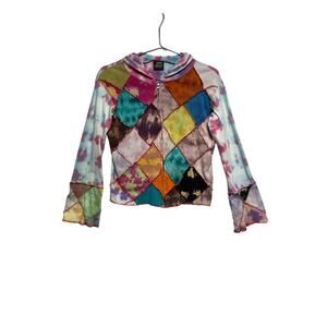 Shop Therapy Women's Patchwork Tie-Dye Zip-up Hoodie - Boho